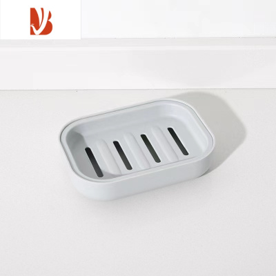 三维工匠北欧双层沥水肥皂盒带盖创意卫生间塑料香皂架防水肥皂架置物架 双层沥水皂盒[北欧蓝1个]