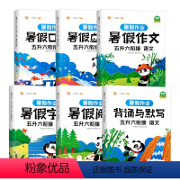 [全套6册]暑假作业 语数 5升6衔接 小学五年级 [正版]暑假作业五年级下册人教版小学暑假衔接语文数学阅读看图写话背诵