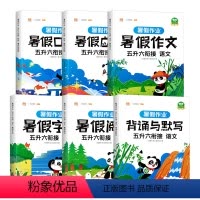 [全套6册]暑假作业 语数 5升6衔接 小学五年级 [正版]暑假作业五年级下册人教版小学暑假衔接语文数学阅读看图写话背诵