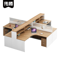 伟樽屏风工位四人位带四柜280*270*110cm套