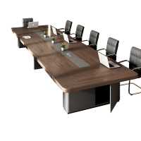 苏宁 质凡 现代简约会议桌长条大型会议桌/ZF-HYZ078/3000*1400*750mm 含10椅