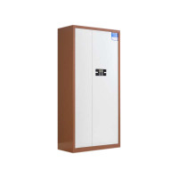 汉诺鑫威保密柜财务档案柜文件柜办公室资料储物柜保险柜电子密码国保锁通体咖框白门-电子密码锁