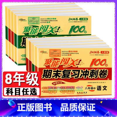 [人教版]语数英物 4本 八年级下 [正版]八年级自选2024新版聚能闯关八年级上册下册语文数学英语物理政治地理历史生