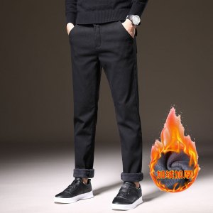 内里加绒商务休闲裤男时尚弹力修身有型男裤品质舒适商务长裤男士