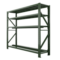 风雷动消防铁锹镐农具摆放架安保装备器材存放架绿色盾牌货架大盾牌架重型-主架