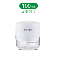 便携家用电动捣蒜器宝宝辅食机婴儿小型料理机打蒜蓉机绞肉机 敬平 白色大动力升级款100ml碎研磨碗(碎物器)