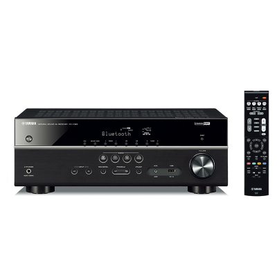 雅马哈(YAMAHA)RX-V385家庭影院影音功放4K蓝牙家用音响设备(黑色)