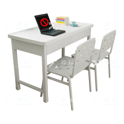 臻远 ZYS-12 钢制办公桌椅组合电脑桌学习桌培训桌 三抽桌两椅