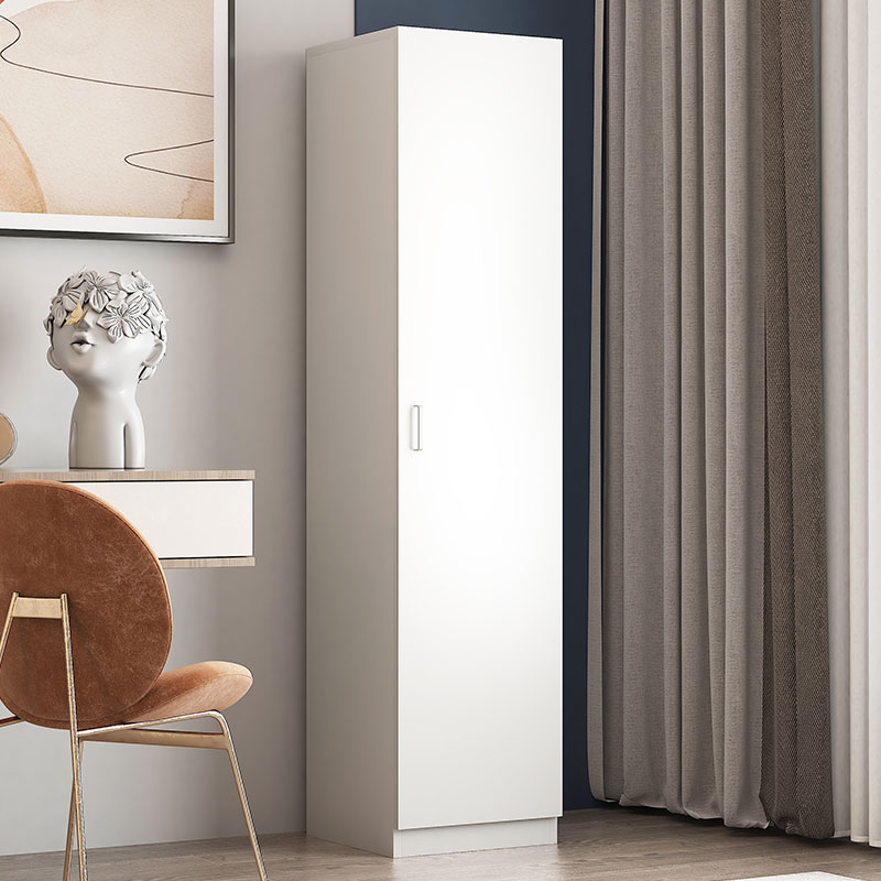 臻远简约木质小型单开门衣柜ZY-MZYG-81700*400*400暖白色