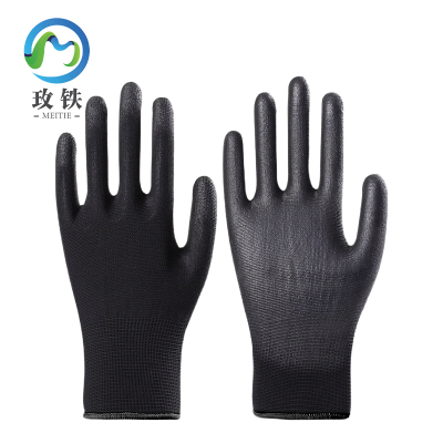 玫铁 PU浸胶涂掌手套 黑色/XL码 双