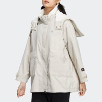 adidas/阿迪达斯女装新款保暖宽松休闲连帽运动夹克外套 HZ2996 C