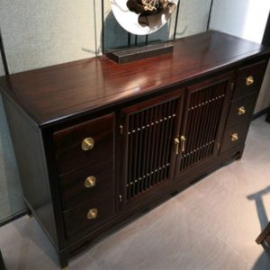 新中式餐边柜实木玄关柜现代简约餐厅酒柜储物碗柜橱柜客厅茶水柜