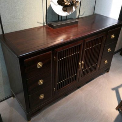 新中式餐边柜实木玄关柜现代简约餐厅酒柜储物碗柜橱柜客厅茶水柜