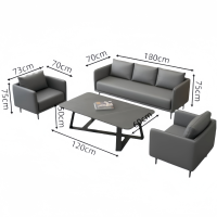 依韵珂办公沙发1+1+3+茶几套