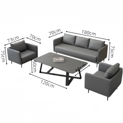 依韵珂办公沙发1+1+3+茶几套