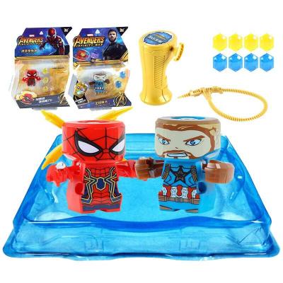 爱动小钻风5飞旋陀螺玩具漫威复仇者联盟4升级版小转风钢铁侠美队儿童男孩95316蜘蛛侠+95311美国队长(送小蓝盘)