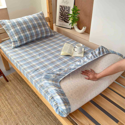 开学季学生宿舍床笠罩90x190纯棉床罩寝室单人床垫保护罩