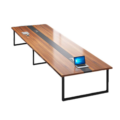 利特莱依会议桌长桌简约现代工作台会议室长条桌办公桌椅组合3.5*1.4(米)