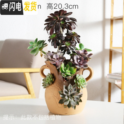 三维工匠创意个性多肉陶瓷花盆多孔多肉老桩拼盘花器多洞陶瓷法师老桩花盆 洞洞盆HZ266 大花盆容器