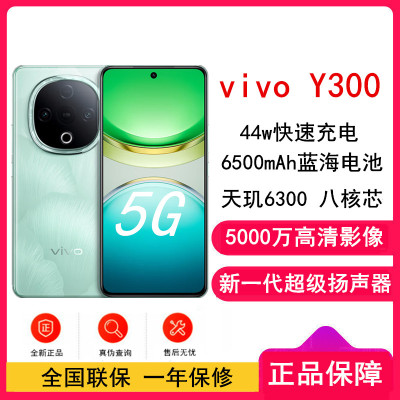 [全新]vivo Y300 青松 12GB+512GB 天玑6300 5G芯 6500mAh电池 44W充电 5000万高清影像 5G 手机