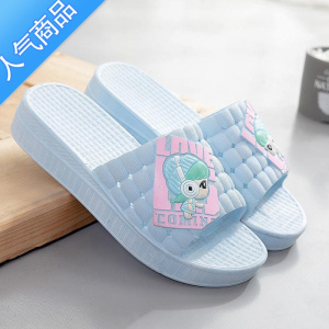 SUNTEK夏季拖鞋女厚底夏外穿凉拖坡跟松糕防滑高跟居家凉拖鞋室休闲拖鞋