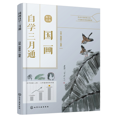 正版新书]国画自学三月通:笔墨色彩、创作技巧、名作赏析(12堂