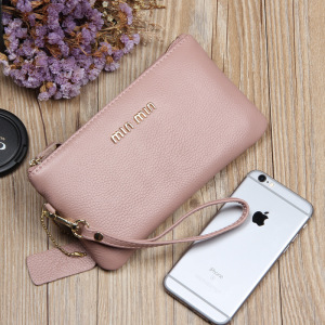 新款时尚牛皮女式手拿包韩版真皮女士零钱包手拎包包 女