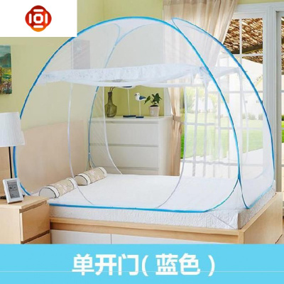 文帐子蚊帐1.2家用折叠便携式三开可折叠夏天双人1.2m床老式1m三维工匠