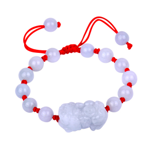 梦克拉 翡翠貔貅手链 瑞气貔貅 可配男女情侣款 瑞气貔貅