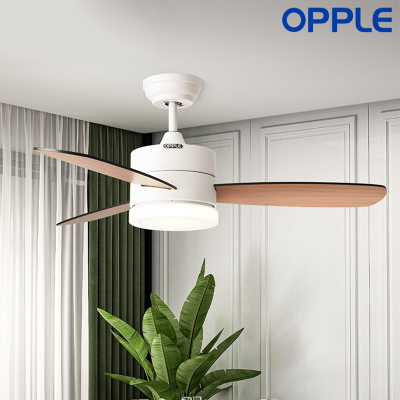 欧普照明(opple)北欧吊扇灯餐厅吊灯家用现代简约欧式风扇灯客厅开叶