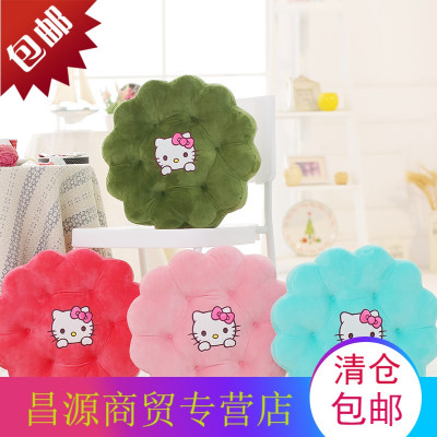 花朵圆形办公室椅子坐垫榻榻米学生卡通加厚毛绒椅垫地板垫子座垫
