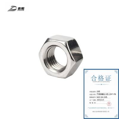 达昭 不锈钢螺母 200个 M20 304 本色