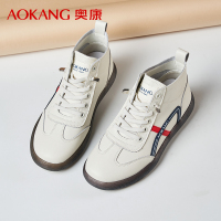 奥康女鞋高帮运动休闲鞋百搭舒适单鞋软底小白鞋女