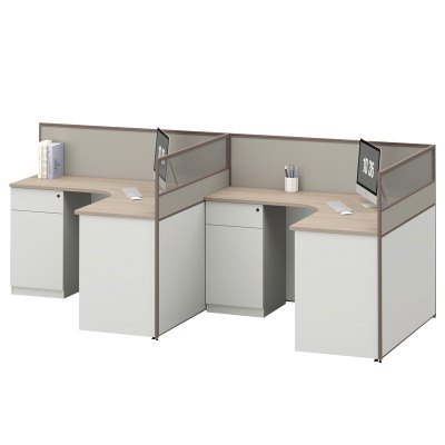 臻远ZYGW-050屏风工作卡位职员桌办公桌 F型双人位