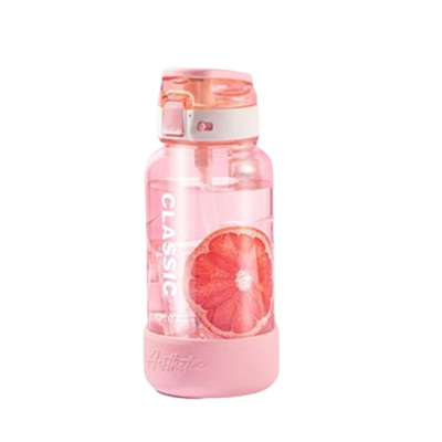 希乐塑料杯1L便携大容量耐用莫兰迪粉XL-2516-1.0