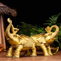 家柏饰(CORATED)大象摆件象 元宝如意大象一对客厅装饰品泰国大象