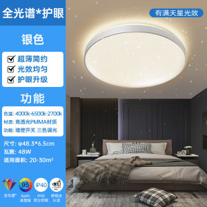 [飞利浦1140]LED卧室吸顶灯全光谱灯具客厅灯2025年最流行灯简约大气灯具 星环
