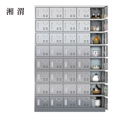 湘渭201不锈钢食堂带锁餐具柜40门碗柜餐盘柜磁吸锁1800*1200*300