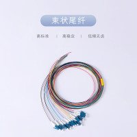 仟炬QJWQ-SMBFC12UCVL-01YE5束状尾纤FC/U单模G.652.D束状12芯光纤尾纤LSZH,1.5米