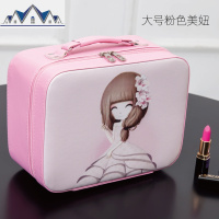 网红化妆包ins风大容量便携化妆箱手提旅行化妆品收纳盒护肤品盒 三维工匠收纳包