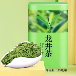 正宗明前绿茶新茶嫩芽豆香龙井春茶茶叶罐装125克