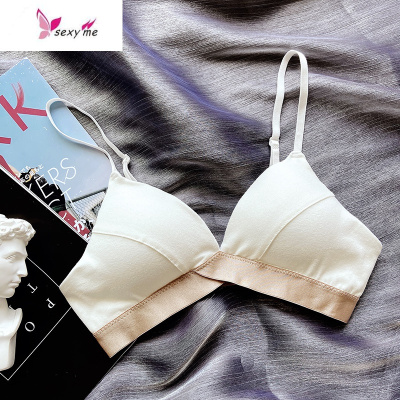 上性感细肩带内衣女文胸无钢圈裹胸背心内搭美背带胸垫FISHBASKET胸罩