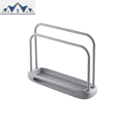 厨房水沥水抹布架 双杆水池洗碗布置物架家用台面收纳架 三维工匠