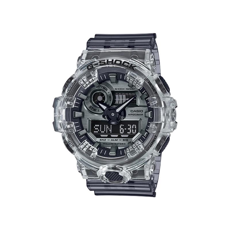卡西欧(CASIO)卡西欧Gショック58mm树脂表带运动石英手表灰盘
