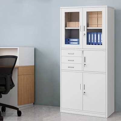 绵冠文件柜档案柜储物柜办公柜钢制铁皮柜资料柜 偏三抽文件柜