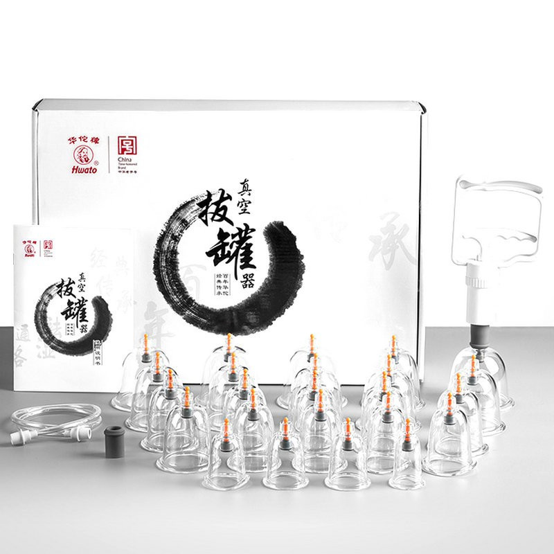 华佗牌拔罐器家用真空抽气式活血化瘀拨火罐非玻璃全套吸湿气罐24罐