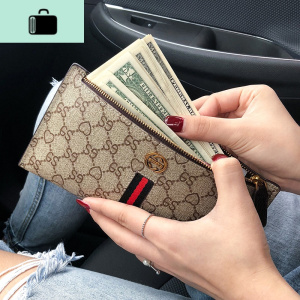 新款2020欧美薄款女士长款钱包大容量拉链多功能手机包潮NEW LAKE