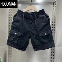 HLCOMAN工装大口袋短裤美式夏季男多口袋中裤宽松直筒休闲短裤青年五分裤
