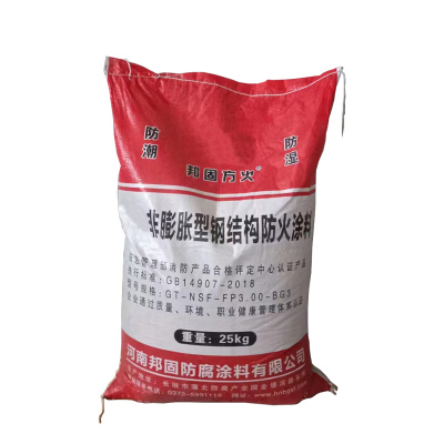 邦固方火 非膨胀型钢结构防火涂料 水泥基室内 (油漆+胶)(20kg油漆+5kg胶)/组
