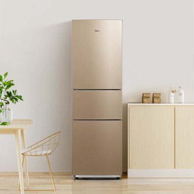 美的(midea)冰箱 213升三门小型家用冷冻冷藏节能电冰箱租房宿舍用经